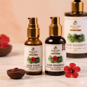 Mallow Hair Care Trial Pack Hair Shampoo and Hair Tonic Combo